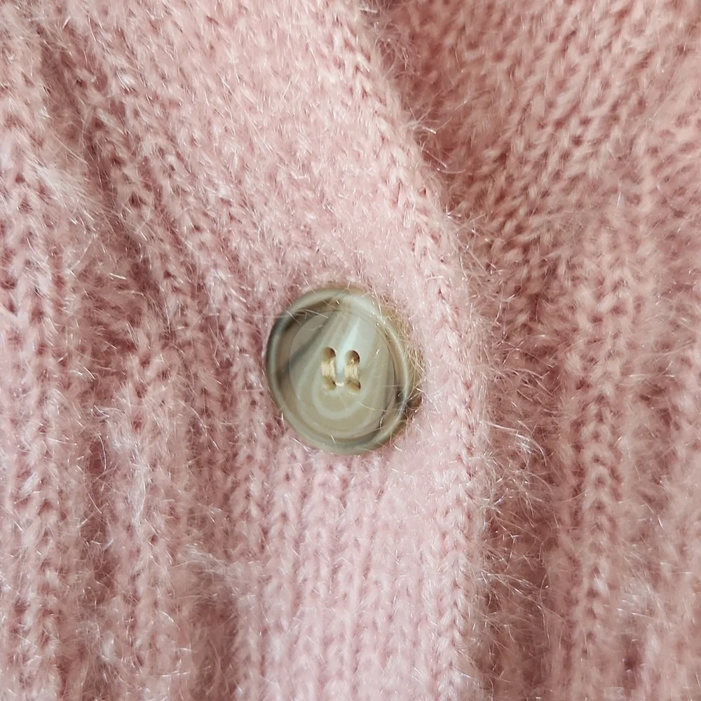 Eloquii Pink Cardigan‎ Tank Top Set Fuzzy - Picture 10 of 12